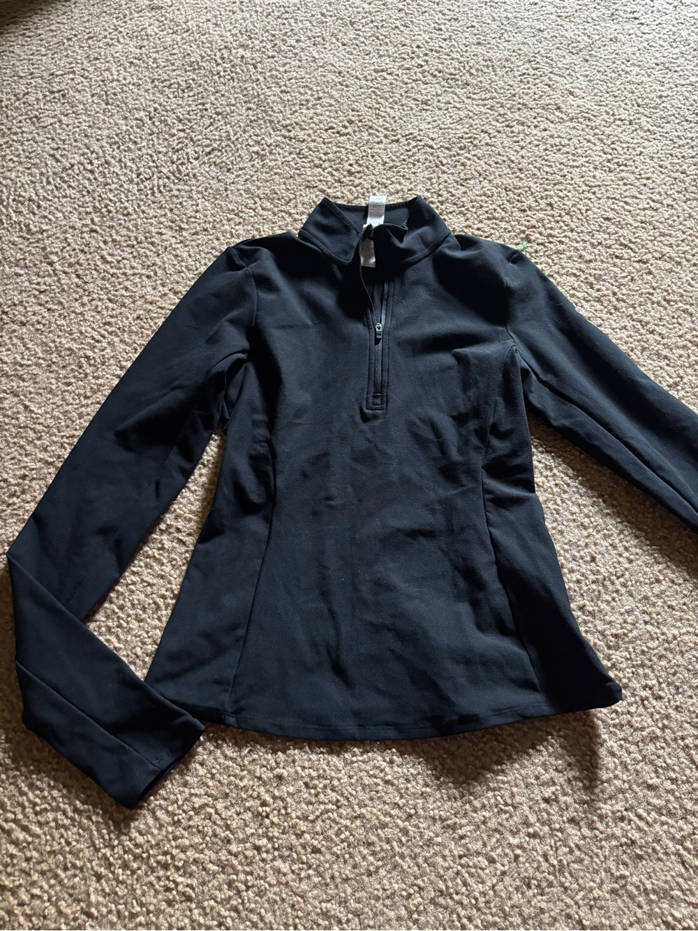 alo yoga Alosoft 1/2 Zip Rapid Pullover in Black, Small, orig$128